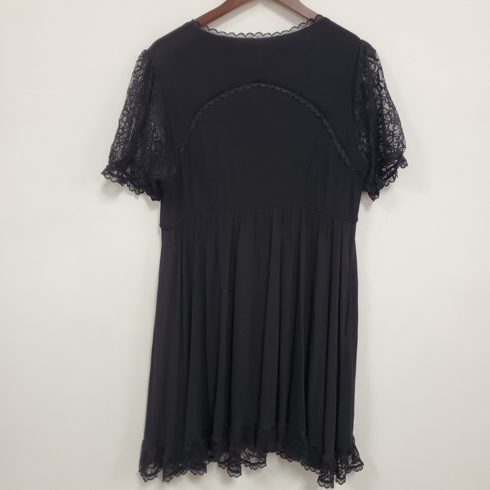 Hot Topic Womens Whimsigoth Babydoll Dress Size 2X Black Dark Fairy Coquette - Picture 3 of 11
